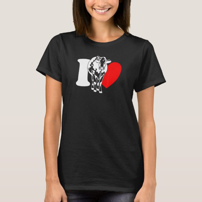 I Heart Cows - Funny Farmer, Cattle Rancher, Cow L T-Shirt (Front)