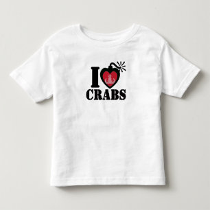 I Heart Crabs Toddler T-Shirt