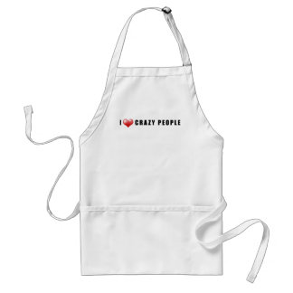 I Heart Crazy People Standard Apron