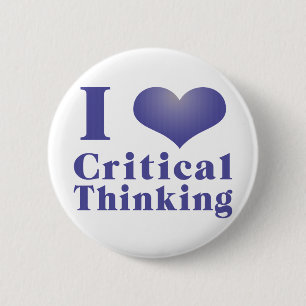 I Heart Critical Thinking 6 Cm Round Badge