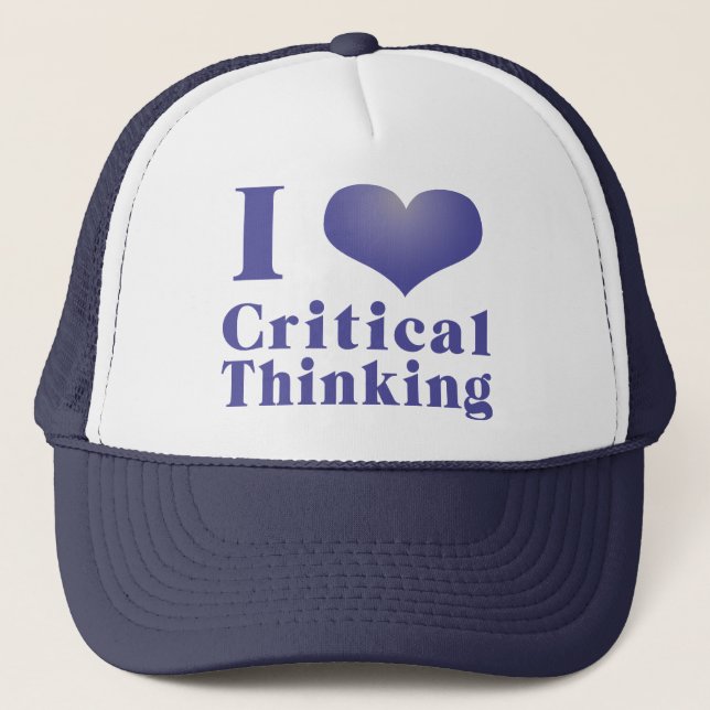 I Heart Critical Thinking Trucker Hat (Front)