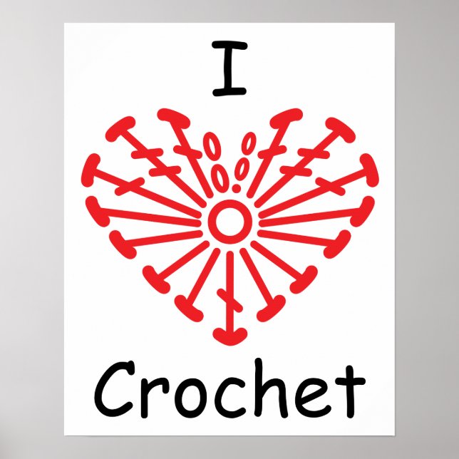 I Heart Crochet -Heart Crochet Chart Pattern (Front)