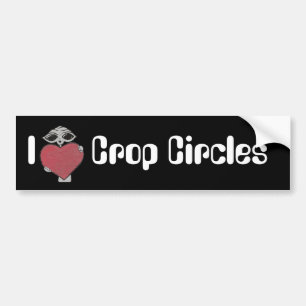 I Heart Crop Circles Alien Bumper Sticker