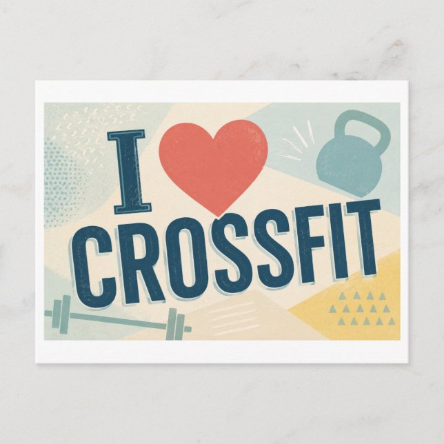 "I [Heart] Crossfit" Postcard (Front)