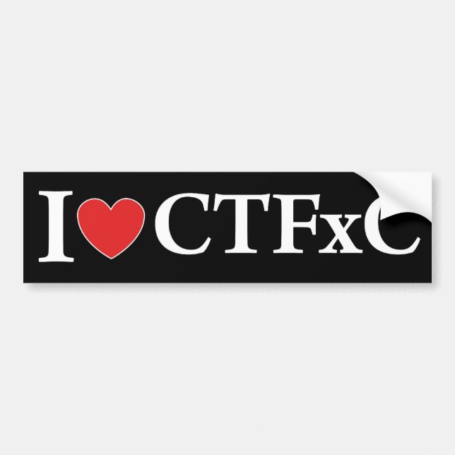 I Heart CTFxC Bumper Sticker (Front)