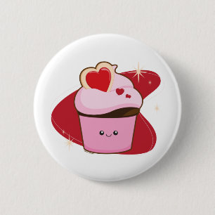 I Heart Cupcakes 6 Cm Round Badge