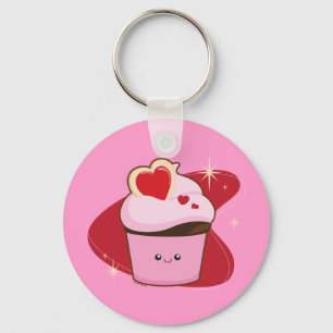 I Heart Cupcakes Key Ring