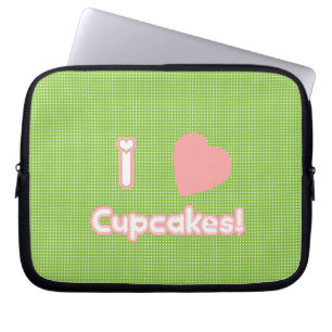 I Heart Cupcakes! Laptop Sleeve