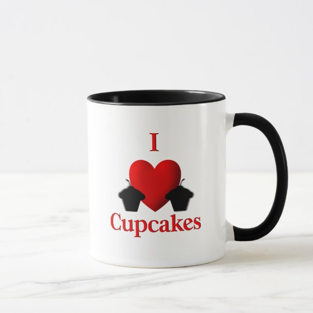 I Heart Cupcakes Mug (Right)
