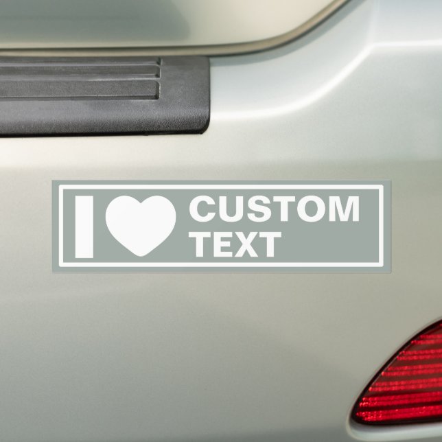 I Heart Custom Modern Boho Bumper Sticker (On Car)