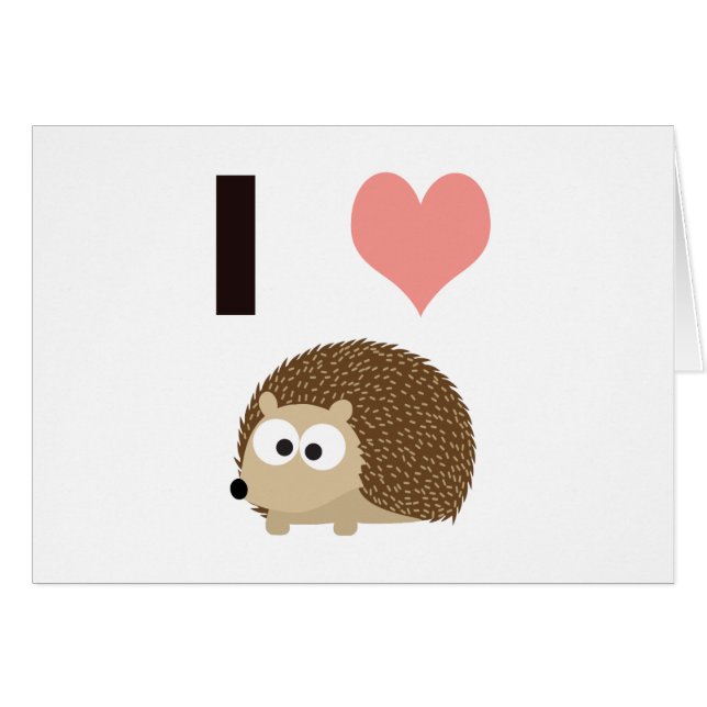 I heart cute hedgehog (Front Horizontal)