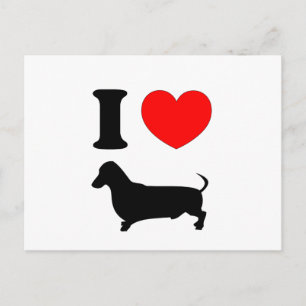 I Heart Dachshund Postcard