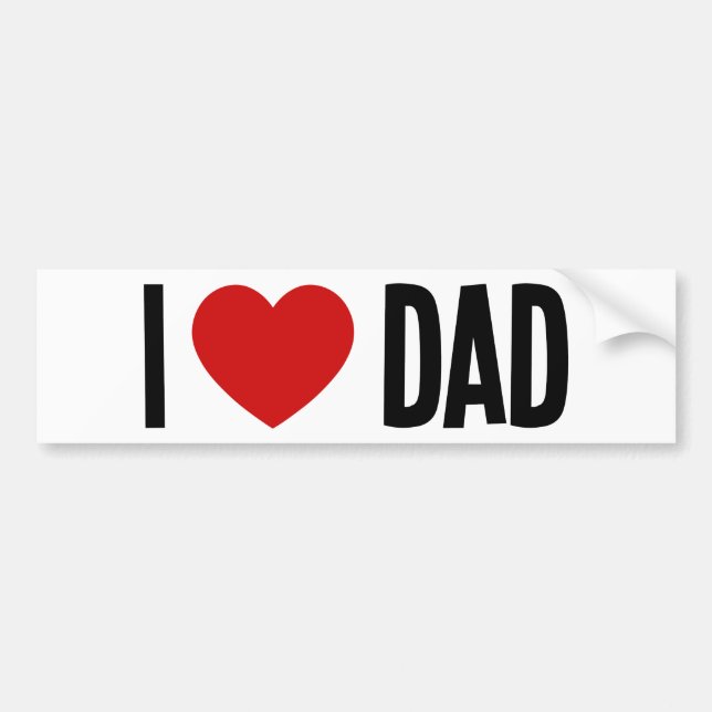 I Heart Dad Bumper Sticker (Front)
