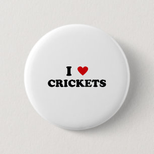 I Heart Dad Mom - Funny I Love Cricket 6 Cm Round Badge