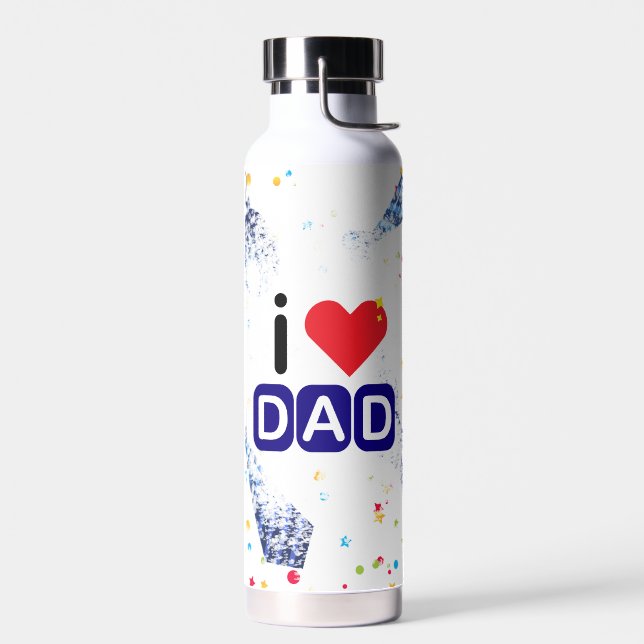 I heart Dad Water Bottle (Left)