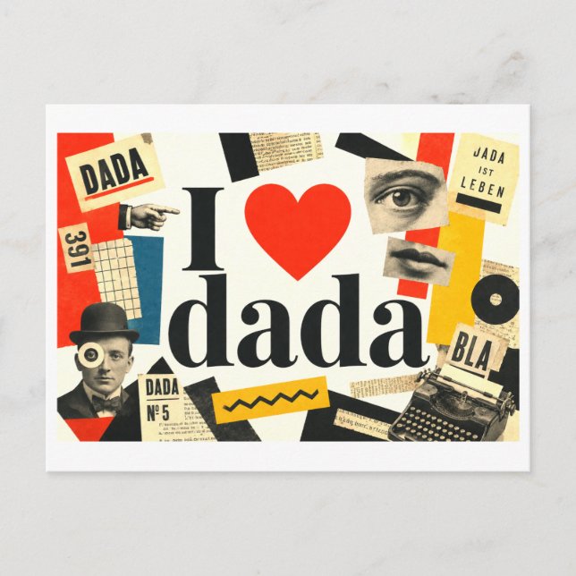 "I [Heart] Dada" Postcard (Front)