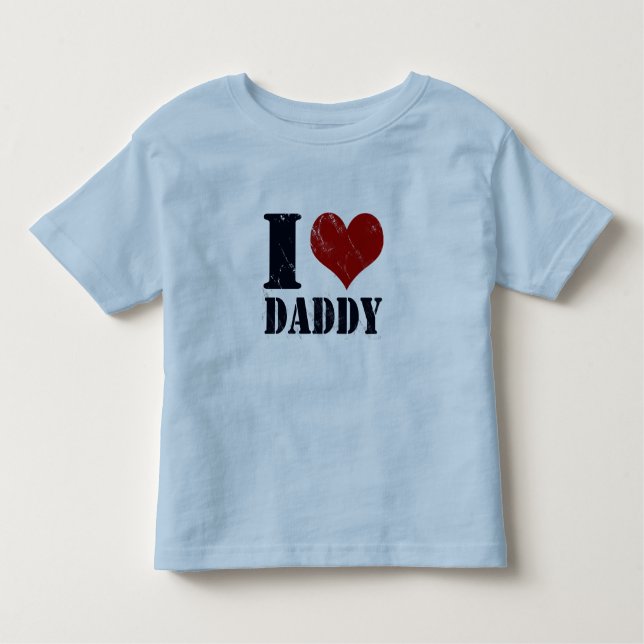 I Heart Daddy Toddler T-Shirt (Front)