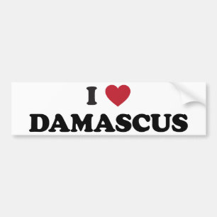 I Heart Damascus Syria Bumper Sticker