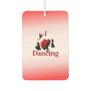 I Heart Dancing Car Air Freshener