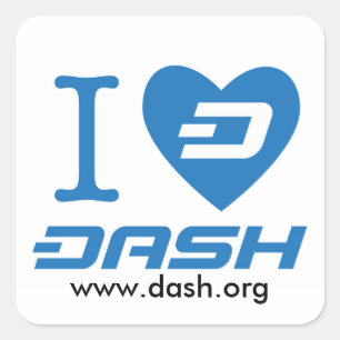 I Heart Dash 2 Square Sticker