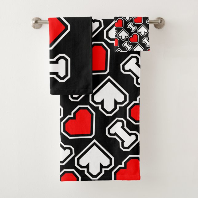 I Heart DDR Bath Towel Set (Insitu)