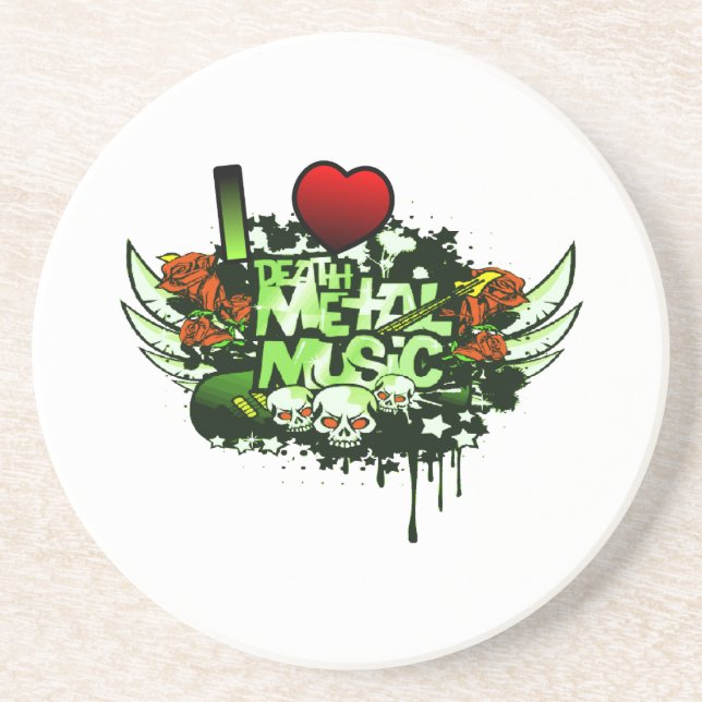 I Heart Death Metal Coaster (Front)