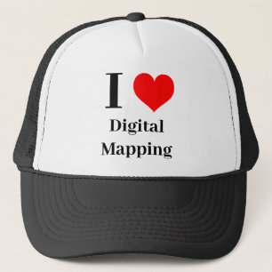I heart Digital Mapping Trucker Hat