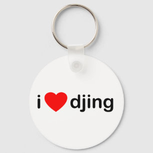 I Heart Djing Key Ring