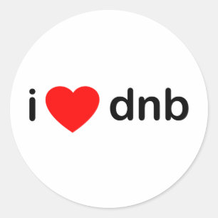 I Heart DNB Classic Round Sticker