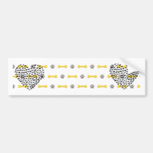 I Heart Dogs Bumper Sticker