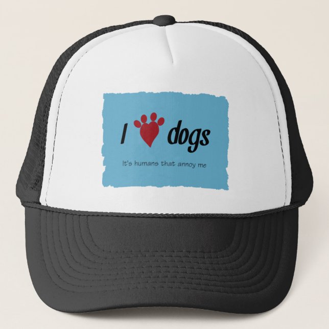 I Heart Dogs Trucker Hat (Front)