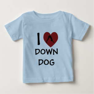 I Heart Down Dog - Baby Yoga Clothes T-Shirt