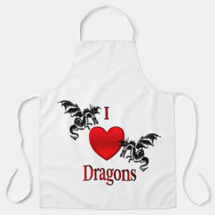 I Heart Dragons Apron