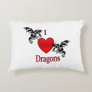 I Heart Dragons Decorative Cushion