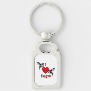 I Heart Dragons Key Ring
