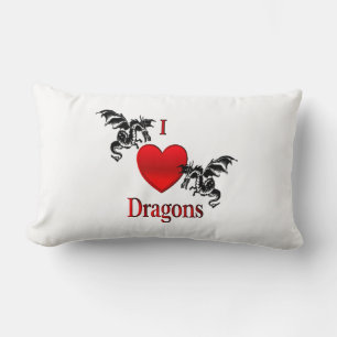 I Heart Dragons Lumbar Cushion