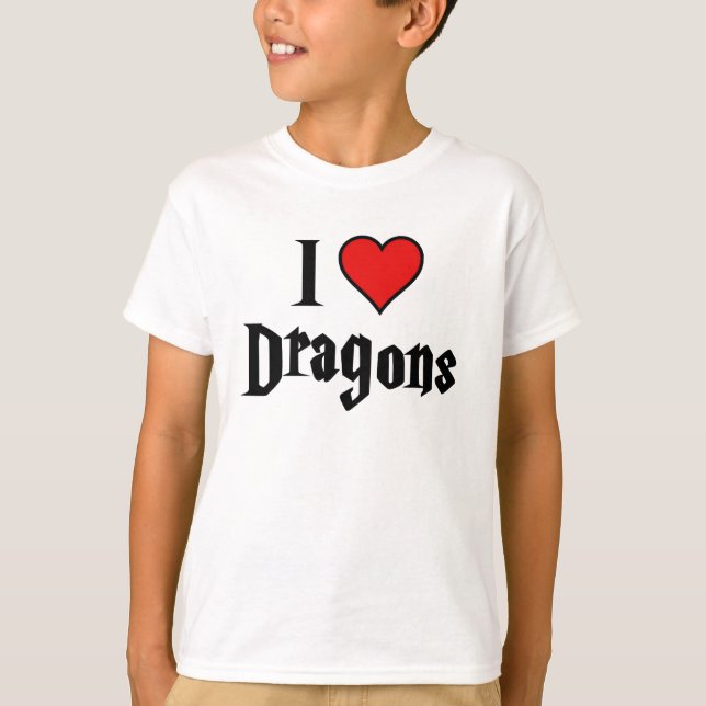 I heart dragons T-Shirt (Front)