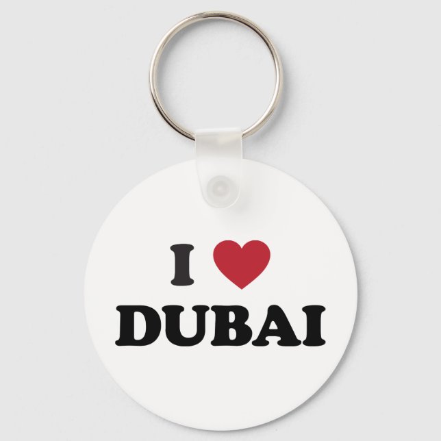 I Heart Dubai United Arab Emirates Key Ring (Front)