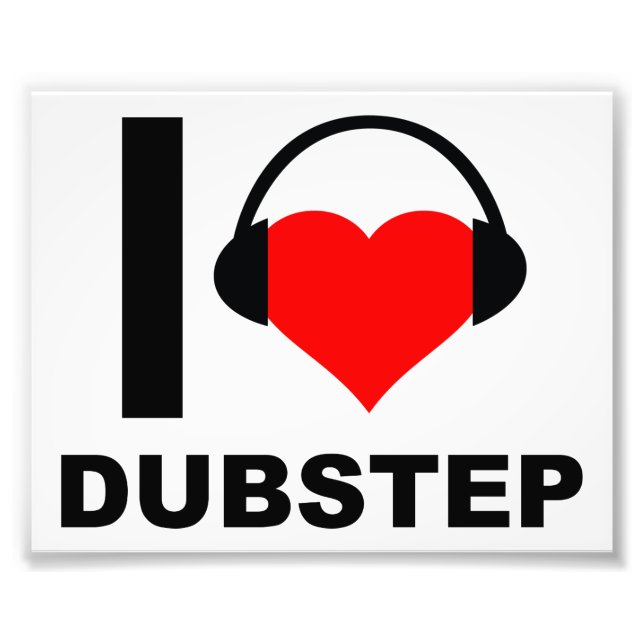 I Heart Dubstep Funny Poster (Front)
