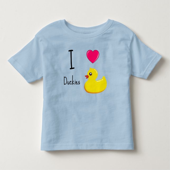 I heart  duckies toddler T-Shirt (Front)