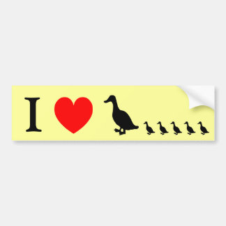 I Heart Ducks Bumper Sticker