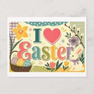 "I [Heart] Easter" Postcard