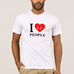 I heart ekg I love people T-shirt