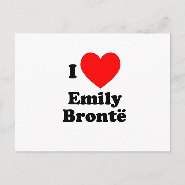 I Heart Emily Bronte Postcard (Front)