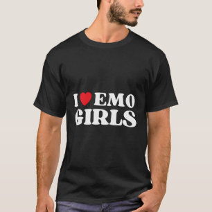 I Heart Emo Girls Funny Quote Red Heart Emo Girl S T-Shirt