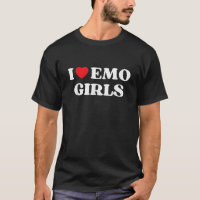 I Heart Emo Girls Funny Quote Red Heart Emo Girl S