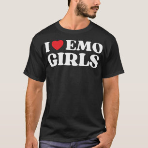 I Heart Emo Girls Funny Quote Red Heart Emo Girl S T-Shirt