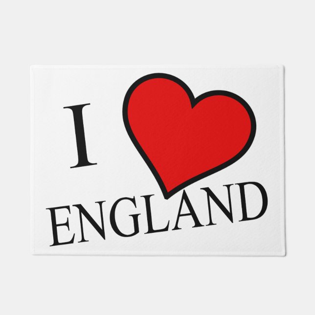 I Heart England bk dmcnt Doormat (Front)