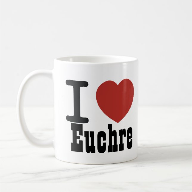 I Heart Euchre Coffee Mug (Left)