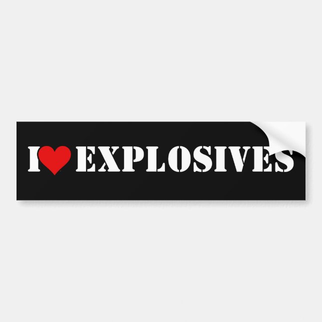 I Heart Explosives Bumper Sticker (Front)
